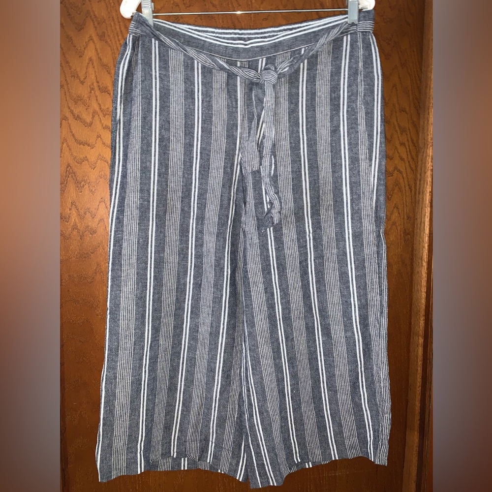 Calvin Klein Striped Comfy Crop‎ Pants sz 14 Women’s